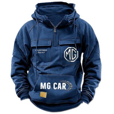 MG Vintage Quarter Zip Hoodie Retro Hoodie LQZ1482 2 MG Vintage Quarter Zip Hoodie Retro Hoodie LQZ1482 2