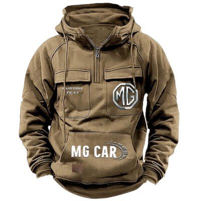 MG Vintage Quarter Zip Hoodie Retro Hoodie LQZ1482 4 MG Vintage Quarter Zip Hoodie Retro Hoodie LQZ1482 4