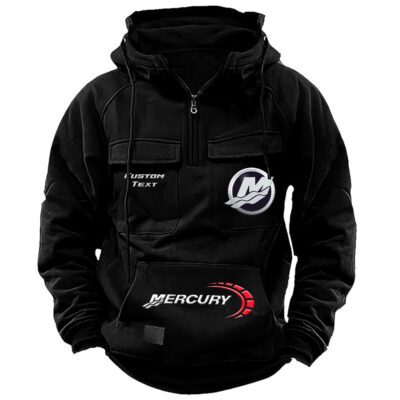 Mercury Marine Vintage Quarter Zip Hoodie Retro Hoodie LQZ1484 1 Mercury Marine Vintage Quarter Zip Hoodie Retro Hoodie LQZ1484 1