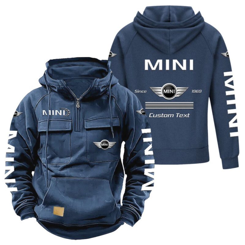 Mini Vintage Quarter Zip Hoodie Retro Hoodie LQZ1156 2