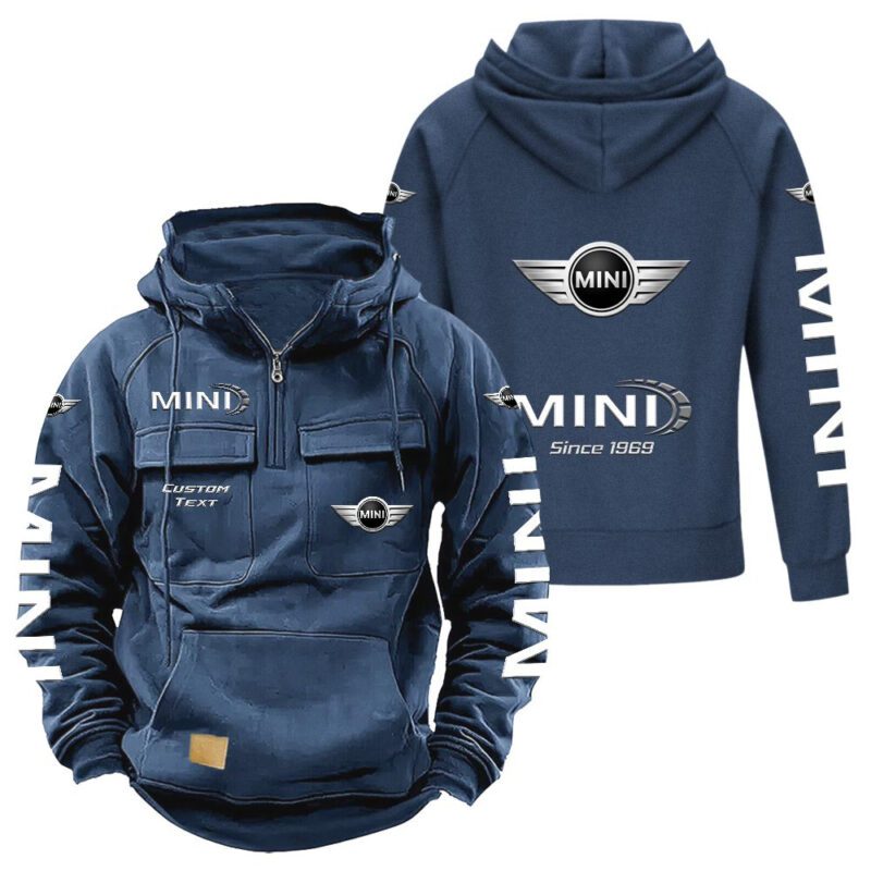 Mini Vintage Quarter Zip Hoodie Retro Hoodie LQZ1395 2