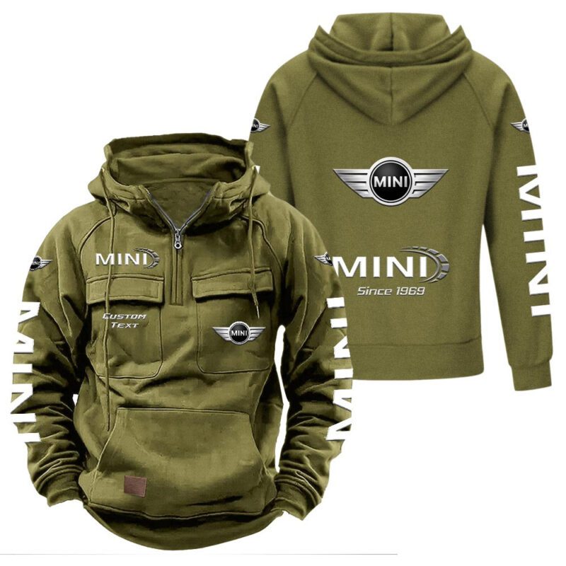 Mini Vintage Quarter Zip Hoodie Retro Hoodie LQZ1395 3