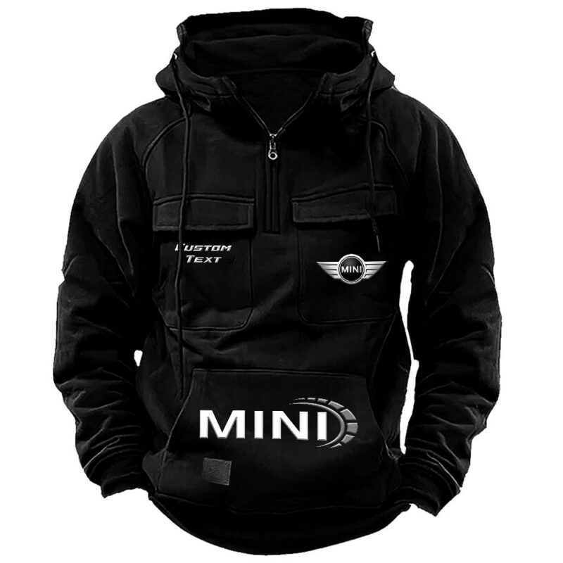Mini Vintage Quarter Zip Hoodie Retro Hoodie LQZ1497 1