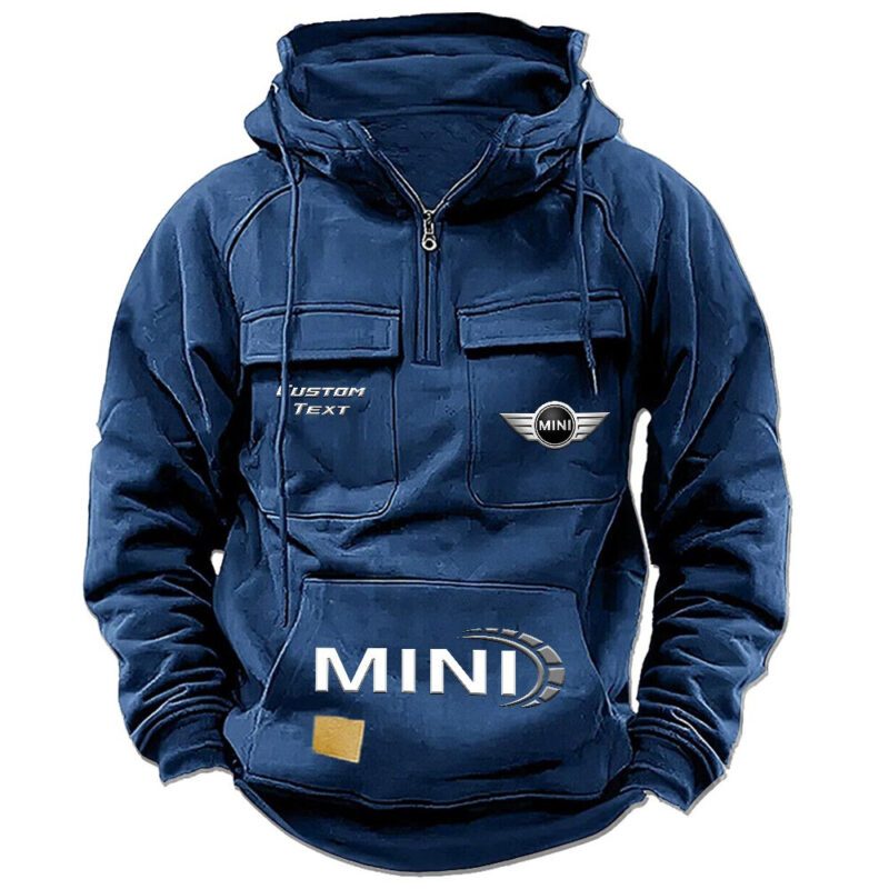 Mini Vintage Quarter Zip Hoodie Retro Hoodie LQZ1497 2