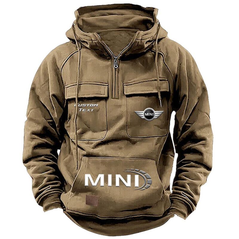 Mini Vintage Quarter Zip Hoodie Retro Hoodie LQZ1497 4