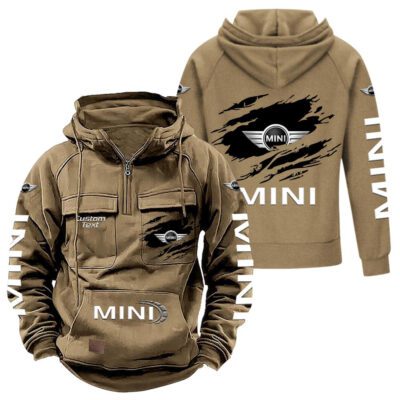 Mini Vintage Quarter Zip Hoodie Retro Hoodie LQZ1559 4 Mini Vintage Quarter Zip Hoodie Retro Hoodie LQZ1559 4