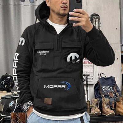 Mopar Vintage Quarter Zip Hoodie Retro Hoodie LQZ1027 1 Mopar Vintage Quarter Zip Hoodie Retro Hoodie LQZ1027 1