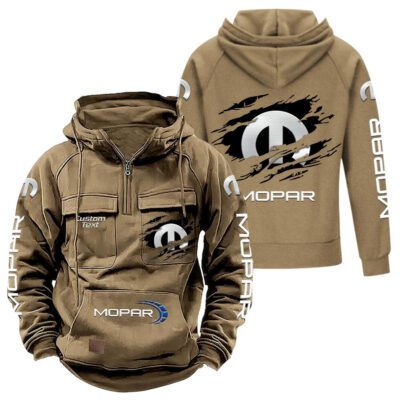 Mopar Vintage Quarter Zip Hoodie Retro Hoodie LQZ1027 4 Mopar Vintage Quarter Zip Hoodie Retro Hoodie LQZ1027 4