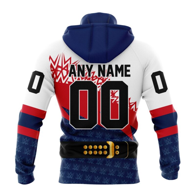 NHL Columbus Blue Jackets Special WWE Design Gaiter Hoodie FGH1028 1