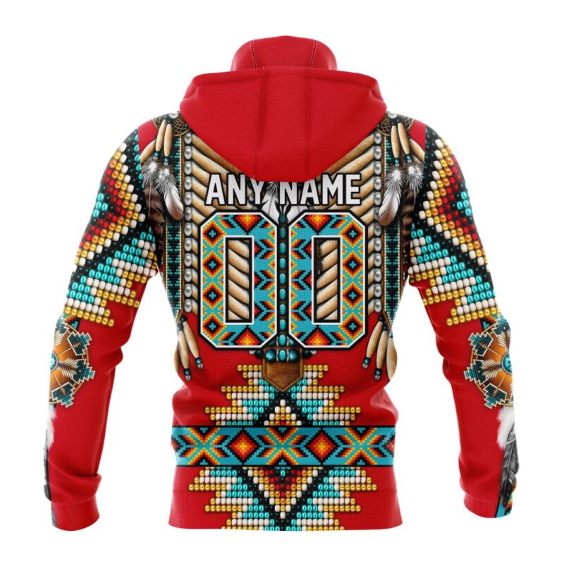 NHL New Jersey Devils Special Native Costume Design Gaiter Hoodie FGH1052 1