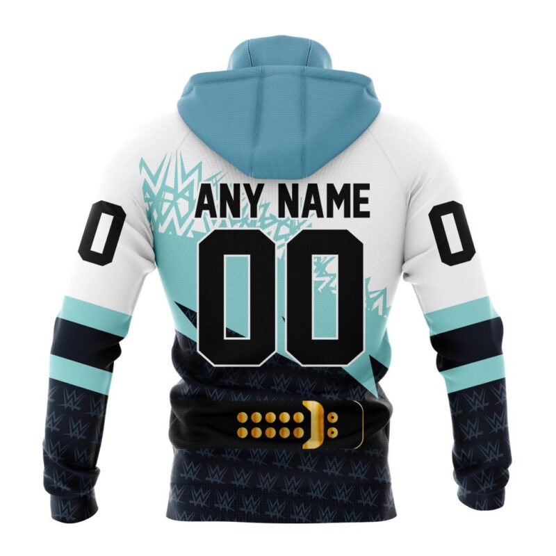 NHL Seattle Kraken Special WWE Design Gaiter Hoodie FGH1006 1