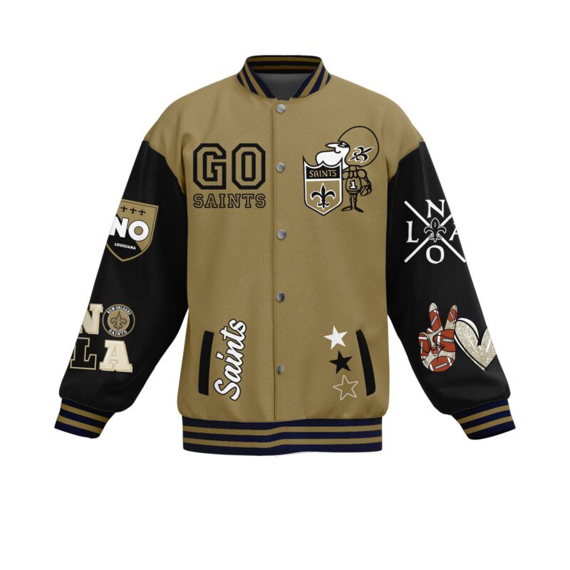New Orleans Saints NFL Baseball Jacket For Fan CFB1718 1
