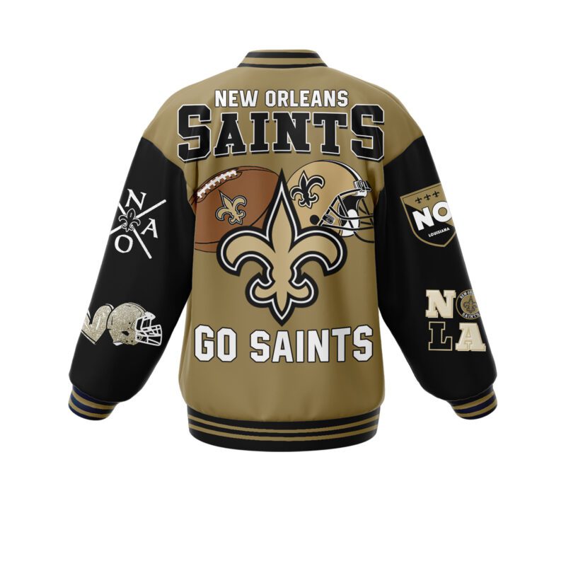 New Orleans Saints NFL Baseball Jacket For Fan CFB1718 2