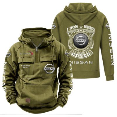 Nissan Vintage Quarter Zip Hoodie Retro Hoodie LQZ1254 3 Nissan Vintage Quarter Zip Hoodie Retro Hoodie LQZ1254 3