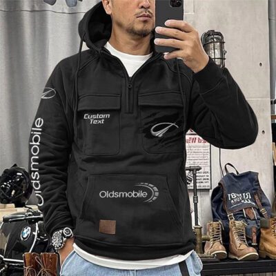Oldsmobile Vintage Quarter Zip Hoodie Retro Hoodie LQZ1568 1
