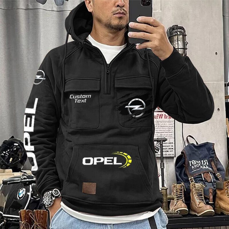 Opel Vintage Quarter Zip Hoodie Retro Hoodie LQZ1021 1
