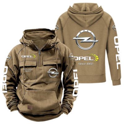 Opel Vintage Quarter Zip Hoodie Retro Hoodie LQZ1427 4