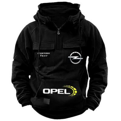 Opel Vintage Quarter Zip Hoodie Retro Hoodie LQZ1498 1 Opel Vintage Quarter Zip Hoodie Retro Hoodie LQZ1498 1