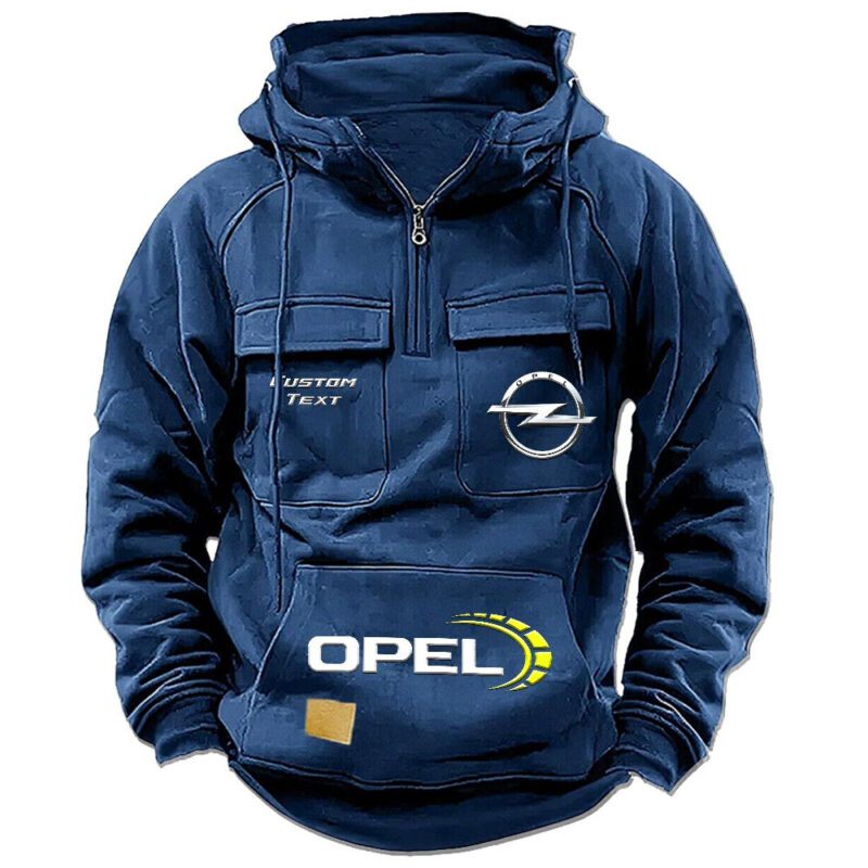 Opel Vintage Quarter Zip Hoodie Retro Hoodie LQZ1498 2