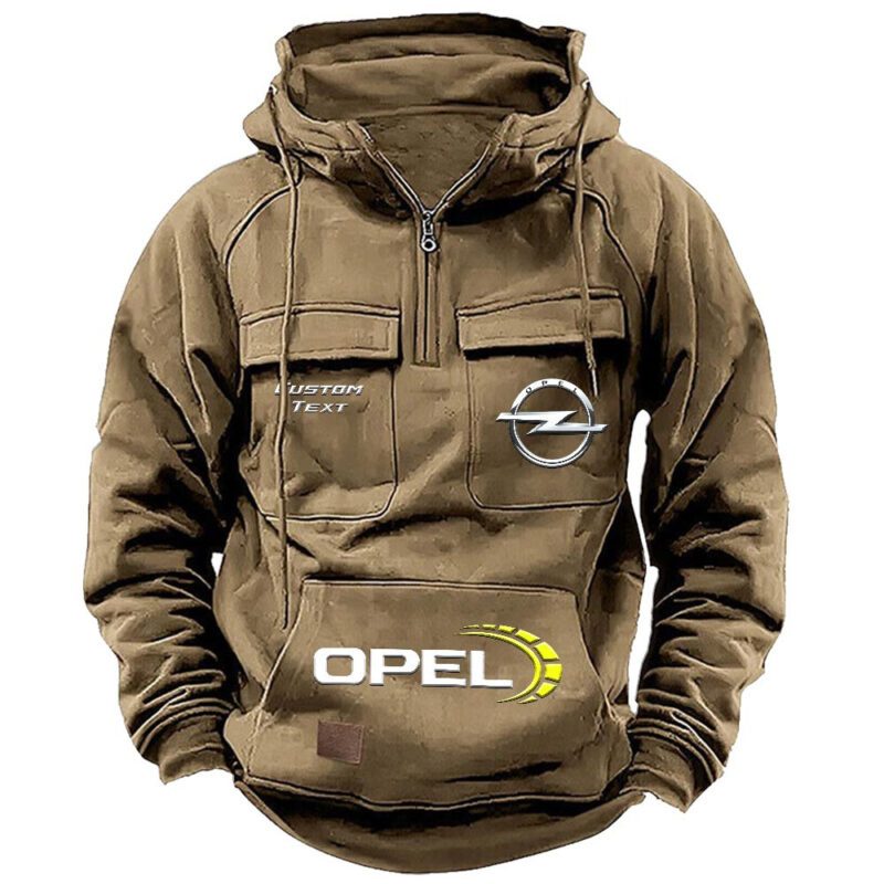 Opel Vintage Quarter Zip Hoodie Retro Hoodie LQZ1498 4