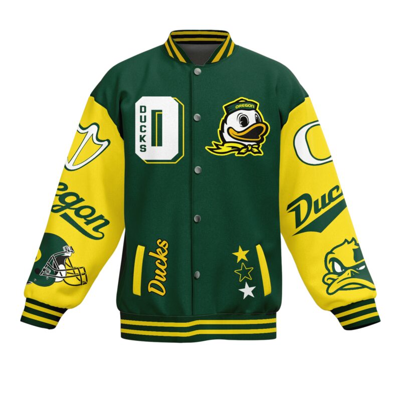 Oregon Ducks NCAA Baseball Jacket For Fan CFB1018 1