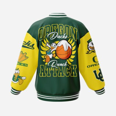 Oregon Ducks NCAA Baseball Jacket For Fan CFB1690 2 Oregon Ducks NCAA Baseball Jacket For Fan CFB1690 2