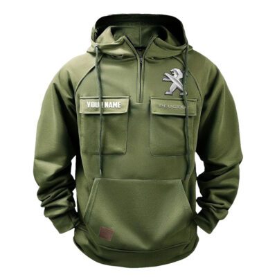 Peugeot Vintage Quarter Zip Hoodie Retro Hoodie LQZ1544 2 Peugeot Vintage Quarter Zip Hoodie Retro Hoodie LQZ1544 2