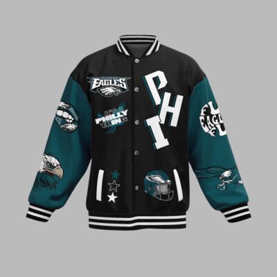 Philadelphia Eagles NFL Baseball Jacket For Fan CFB1673 2