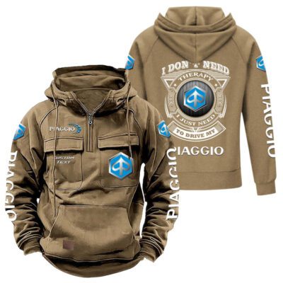 Piaggio Vintage Quarter Zip Hoodie Retro Hoodie LQZ1197 4 Piaggio Vintage Quarter Zip Hoodie Retro Hoodie LQZ1197 4