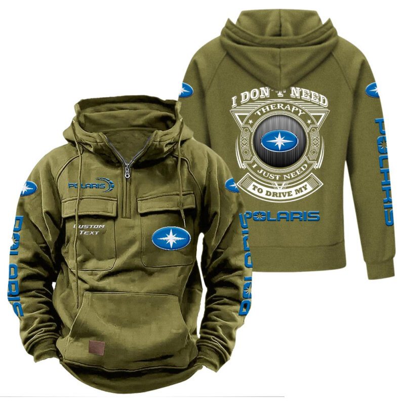 Polaris Vintage Quarter Zip Hoodie Retro Hoodie LQZ1205 3