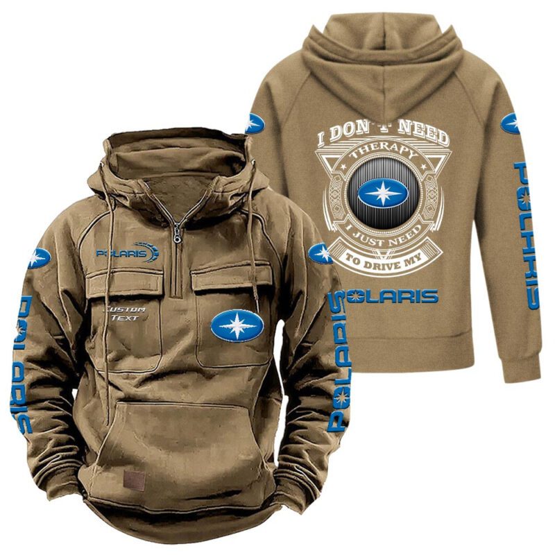 Polaris Vintage Quarter Zip Hoodie Retro Hoodie LQZ1205 4