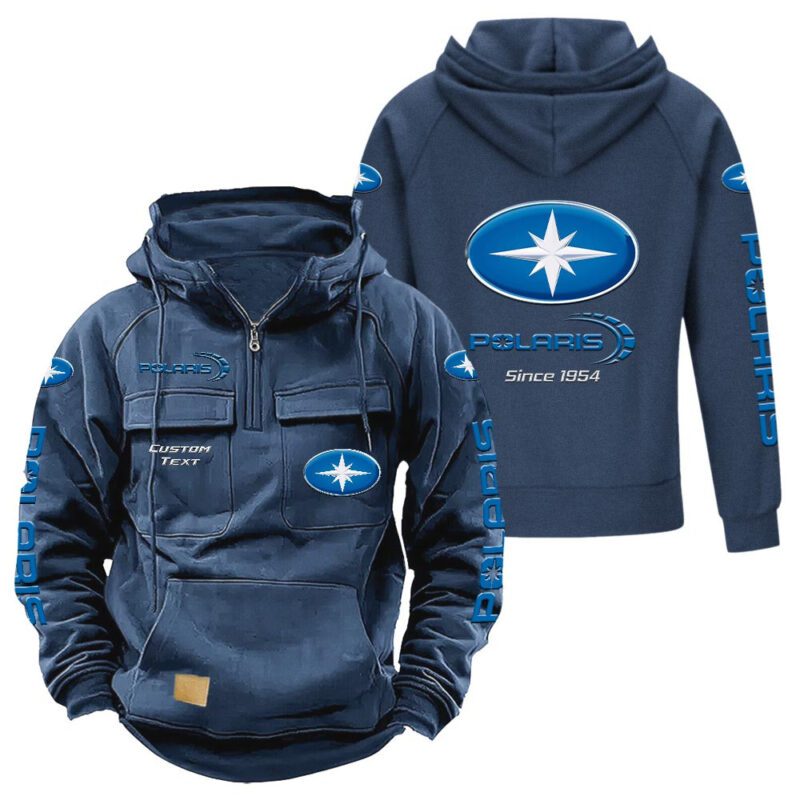 Polaris Vintage Quarter Zip Hoodie Retro Hoodie LQZ1306 2
