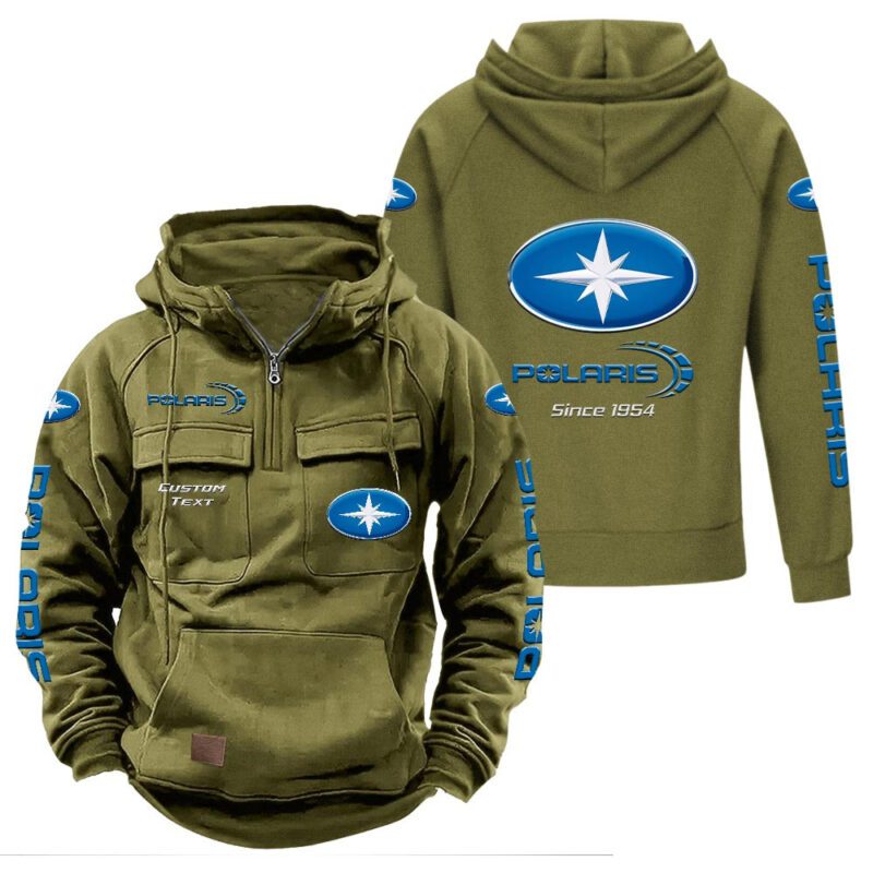 Polaris Vintage Quarter Zip Hoodie Retro Hoodie LQZ1306 3