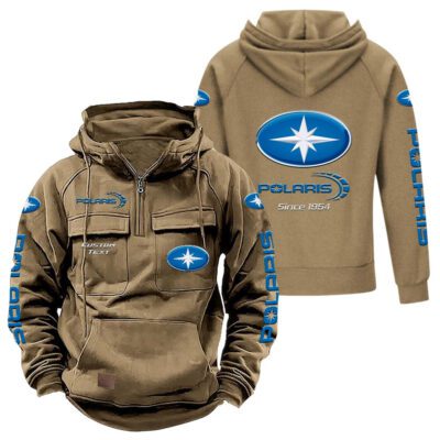 Polaris Vintage Quarter Zip Hoodie Retro Hoodie LQZ1306 4