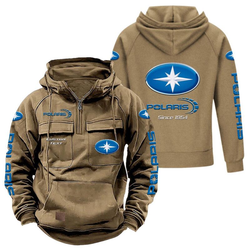 Polaris Vintage Quarter Zip Hoodie Retro Hoodie LQZ1306 4