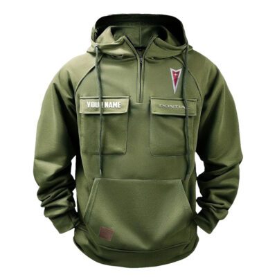 Pontiac Vintage Quarter Zip Hoodie Retro Hoodie LQZ1135 2 Pontiac Vintage Quarter Zip Hoodie Retro Hoodie LQZ1135 2
