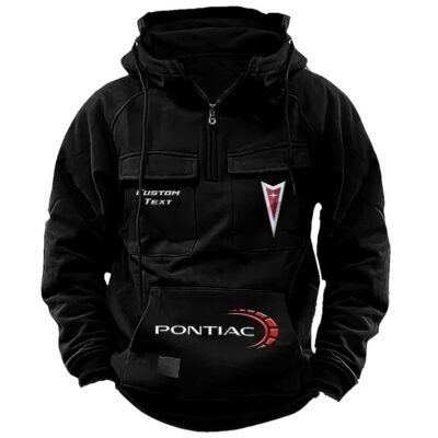 Pontiac Vintage Quarter Zip Hoodie Retro Hoodie LQZ1486 1 Pontiac Vintage Quarter Zip Hoodie Retro Hoodie LQZ1486 1