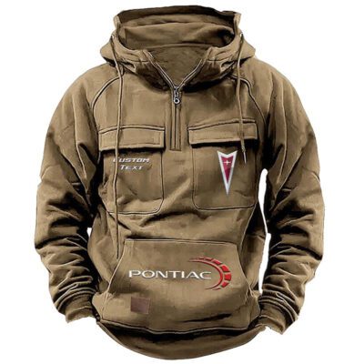 Pontiac Vintage Quarter Zip Hoodie Retro Hoodie LQZ1486 4 Pontiac Vintage Quarter Zip Hoodie Retro Hoodie LQZ1486 4
