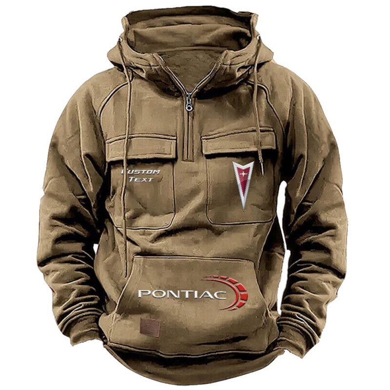 Pontiac Vintage Quarter Zip Hoodie Retro Hoodie LQZ1486 4