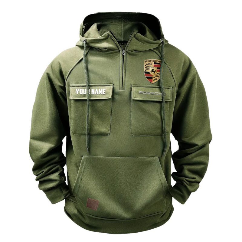 Porsche Vintage Quarter Zip Hoodie Retro Hoodie LQZ1133 2