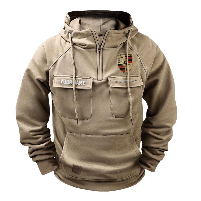 Porsche Vintage Quarter Zip Hoodie Retro Hoodie LQZ1133 3
