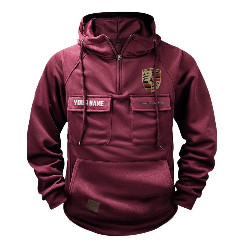Porsche Vintage Quarter Zip Hoodie Retro Hoodie LQZ1133 4