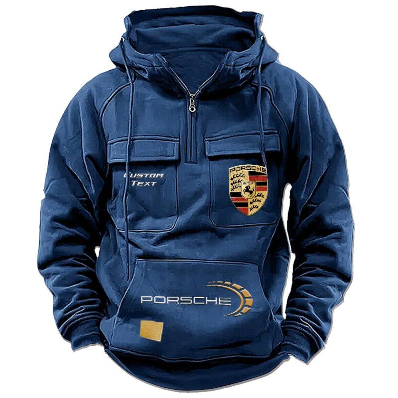 Porsche Vintage Quarter Zip Hoodie Retro Hoodie LQZ1511 2