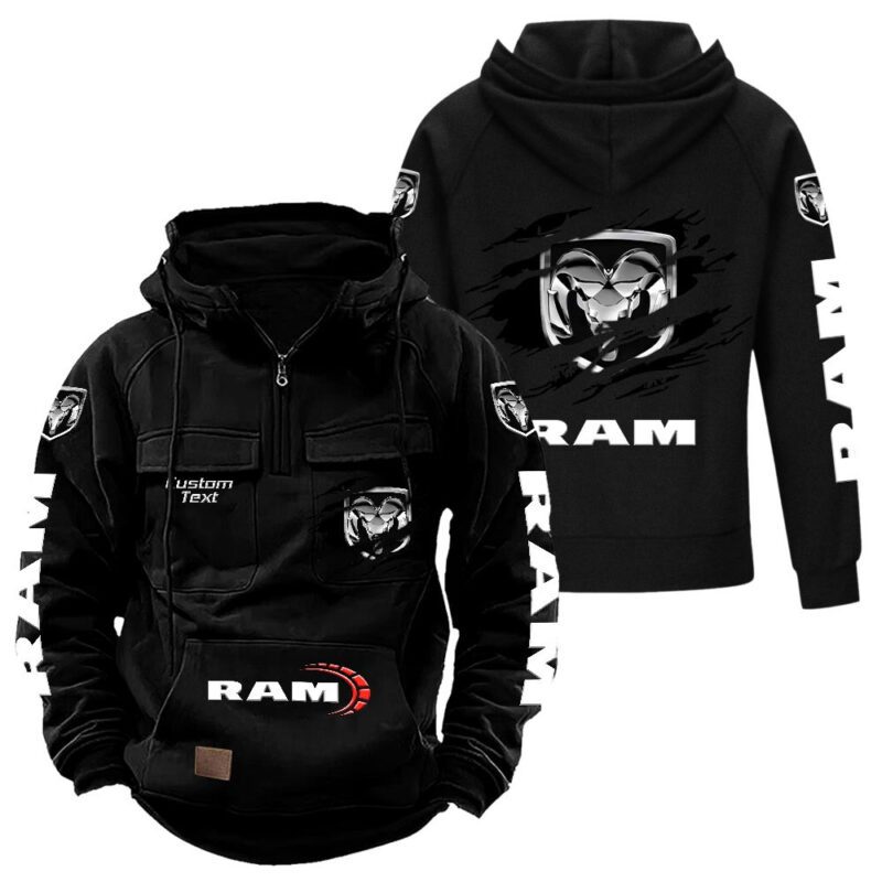 Ram Truck Vintage Quarter Zip Hoodie Retro Hoodie LQZ1036