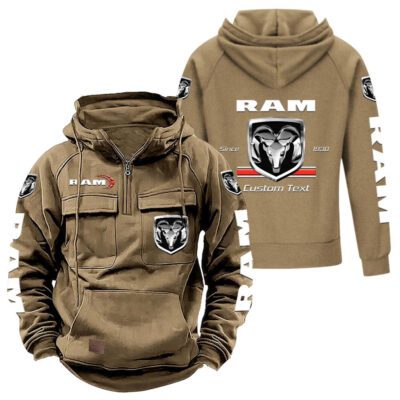 Ram Truck Vintage Quarter Zip Hoodie Retro Hoodie LQZ1085 4