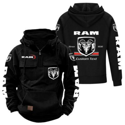 Ram Truck Vintage Quarter Zip Hoodie Retro Hoodie LQZ1085