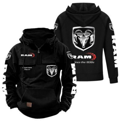 Ram Truck Vintage Quarter Zip Hoodie Retro Hoodie LQZ1434