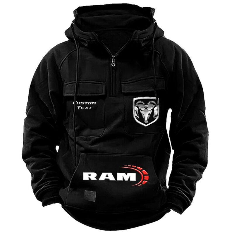 Ram Truck Vintage Quarter Zip Hoodie Retro Hoodie LQZ1447 1