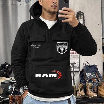 Ram Truck Vintage Quarter Zip Hoodie Retro Hoodie LQZ1447
