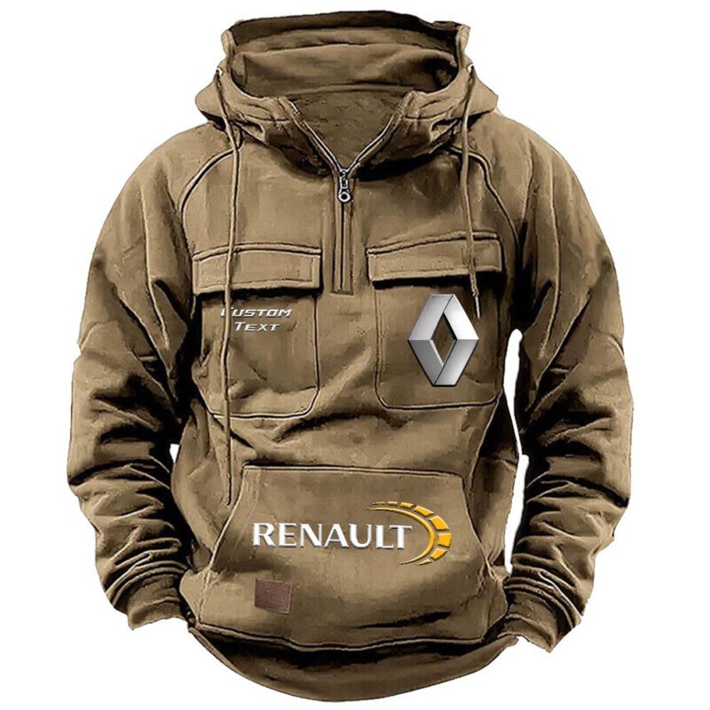 Renault Vintage Quarter Zip Hoodie Retro Hoodie LQZ1467 4